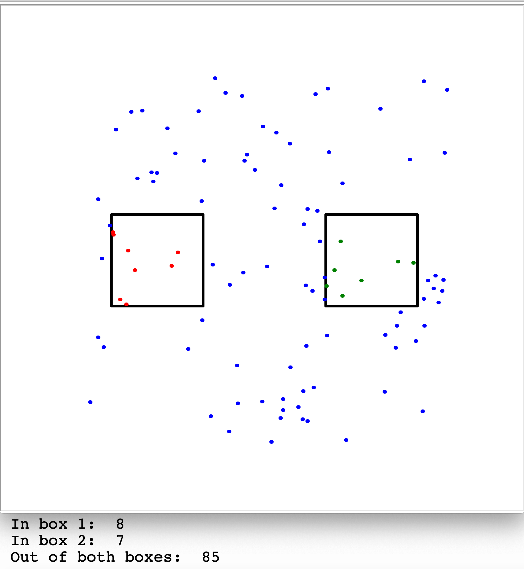 Two Boxes with Dots