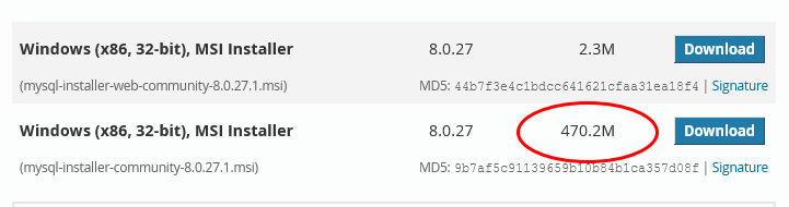 MySQL Installer Download