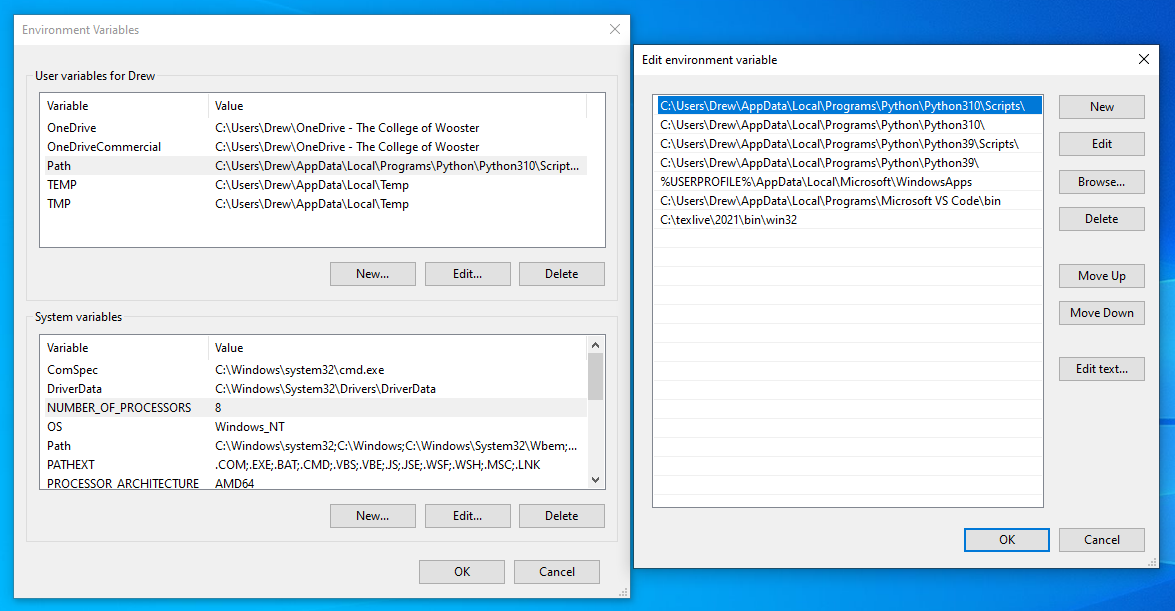 Environement Variable Manager